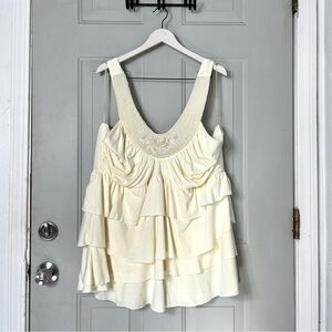 NEW Torrid Vintage Y2K Pearl Trim Tiered Blouse Top size 4X